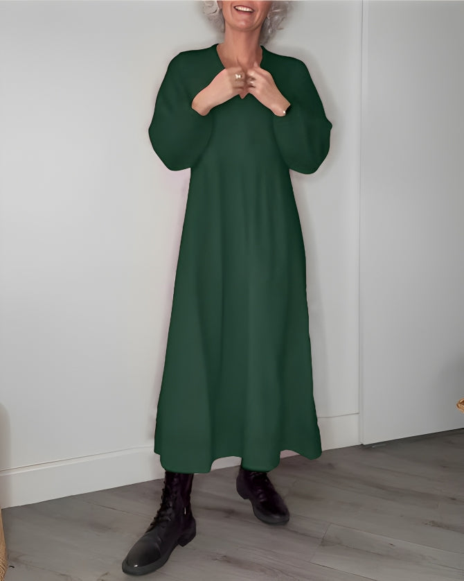 Alena | Elegant Maxi Dress with V-Neck