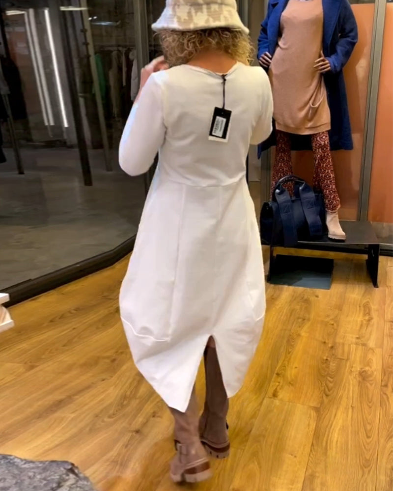 Clara | Autumn Midi Dress with Pockets