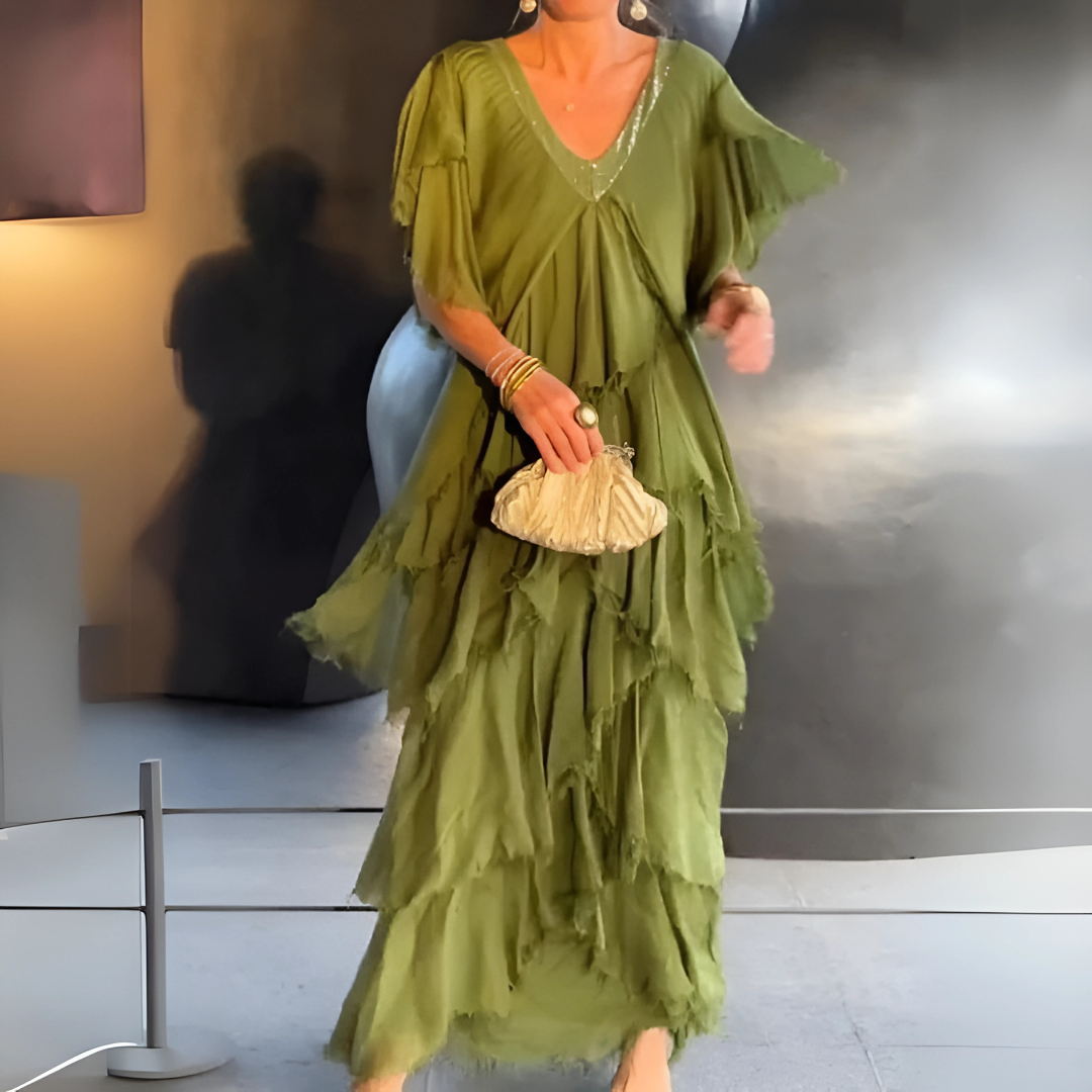 Valerie | Elegant Long Dress with Lace