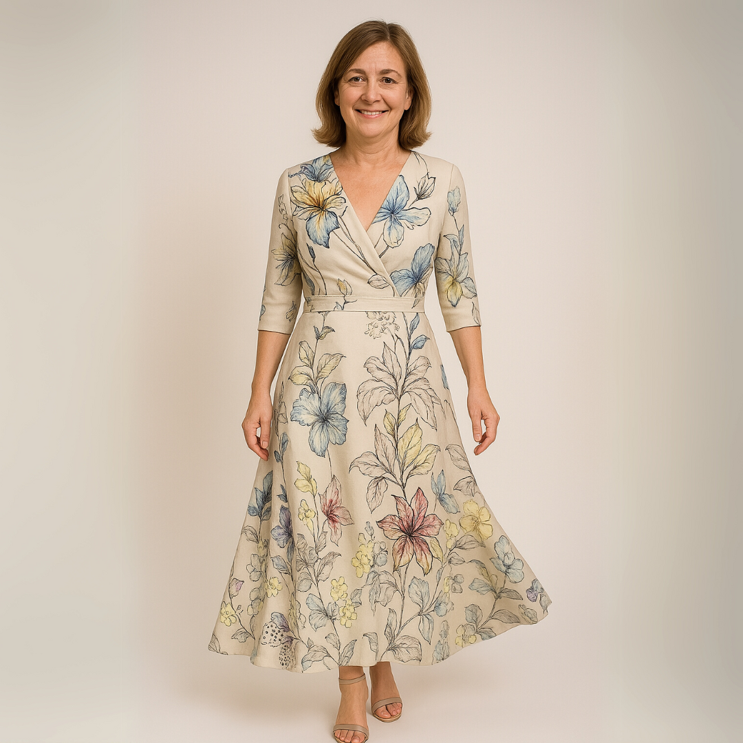 Nancy | French Floral Maxi Dress
