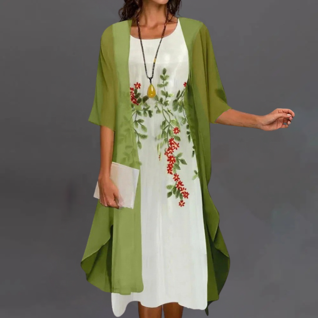 Kelly | Elegant Flower Set – Dress & Cardigan