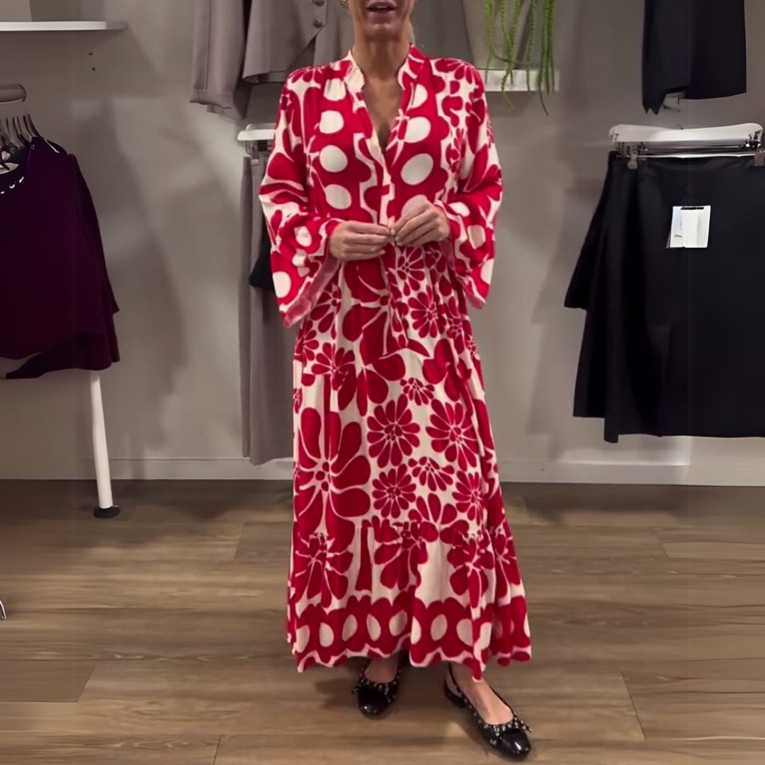 Tália | Elegant Floral Maxi Dress