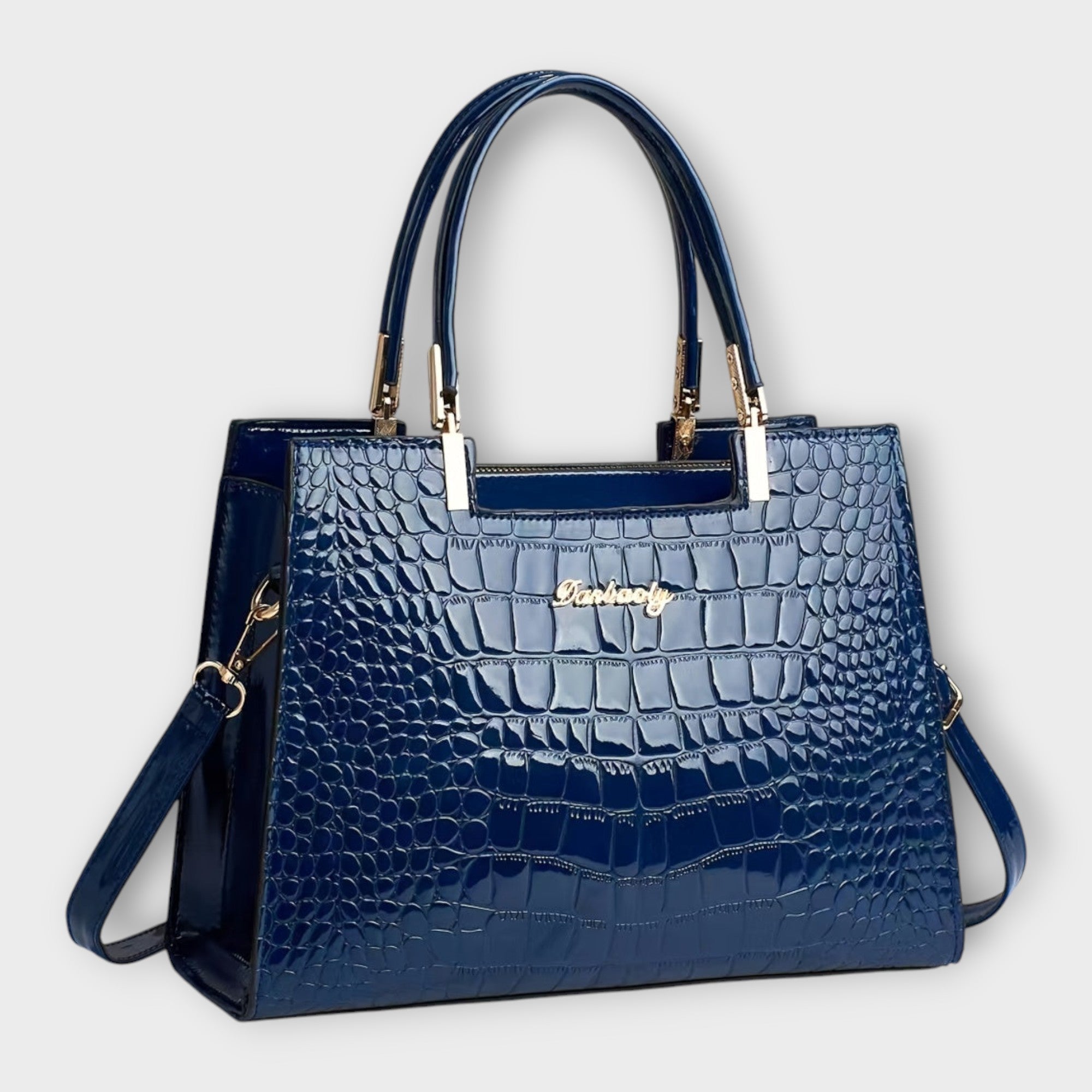 Madison | Glossy Crocodile Pattern Handbag