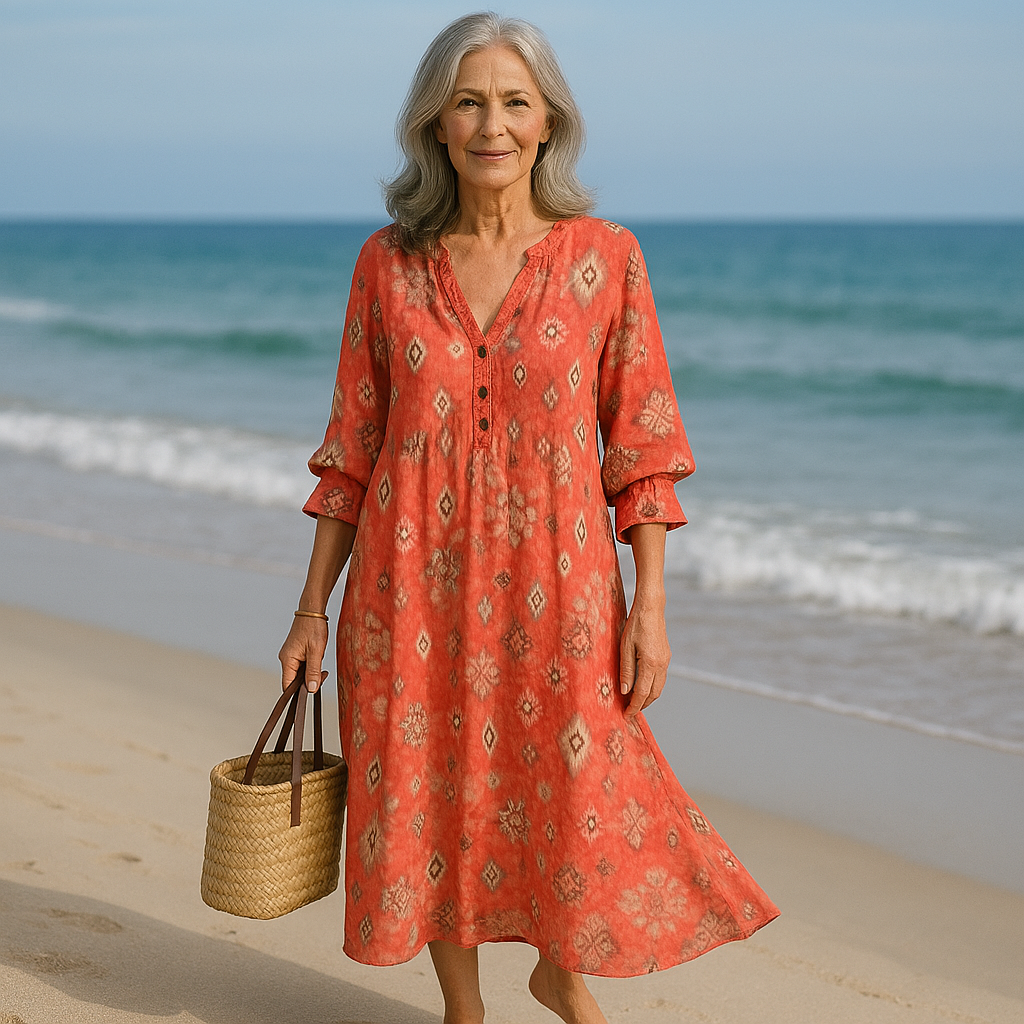 Sasha | Airy long dress with floral pattern