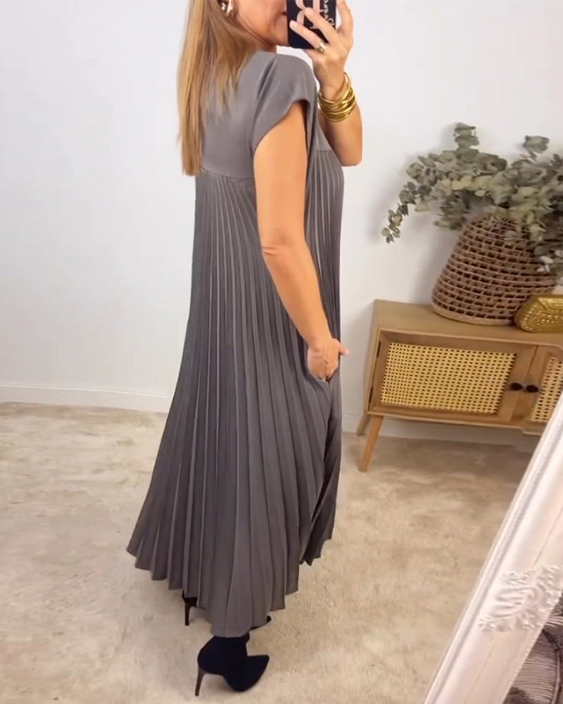 Amelia | Pleated Sleeveless Dress