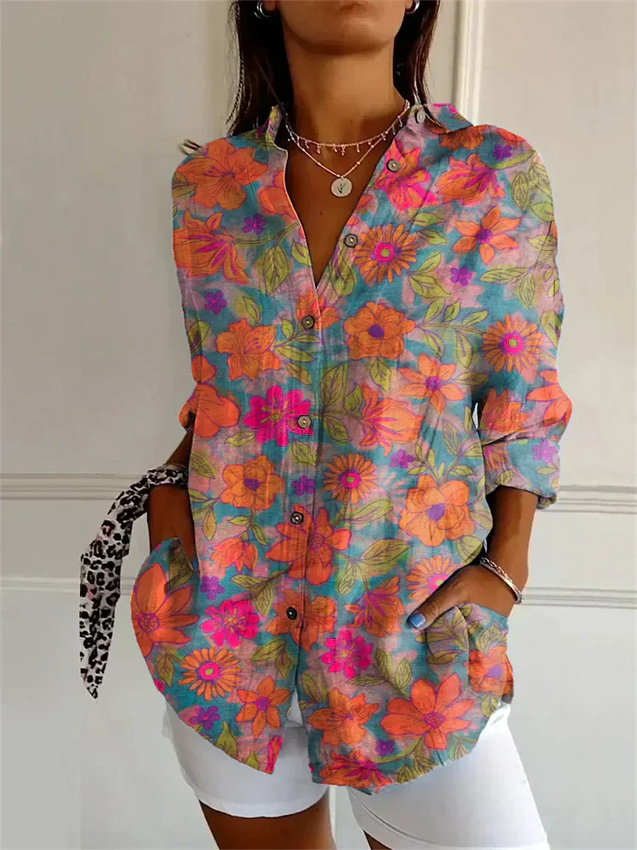 Karen | Comfortable Blouse with Flowers
