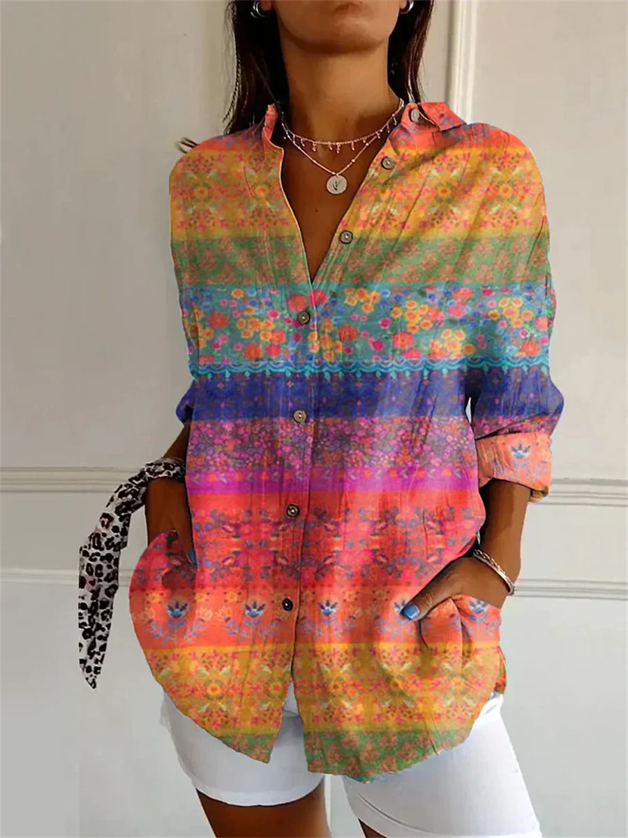 Karen | Comfortable Blouse with Flowers