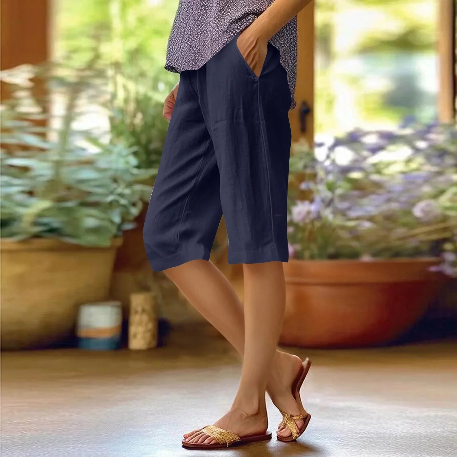 Angel | High Waist Solid Color Casual Pants