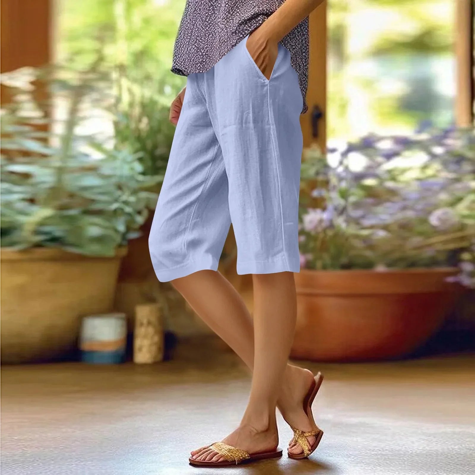 Angel | High Waist Solid Color Casual Pants