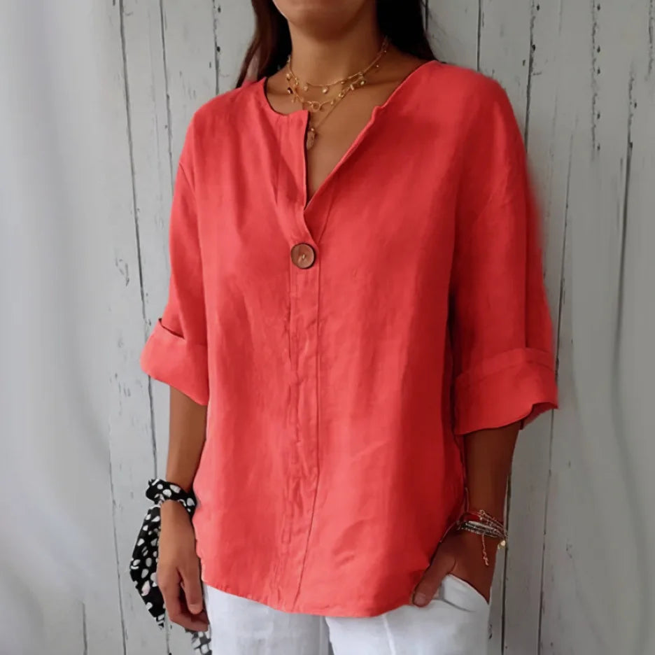 Beata | Long Sleeve Button-Up Blouse