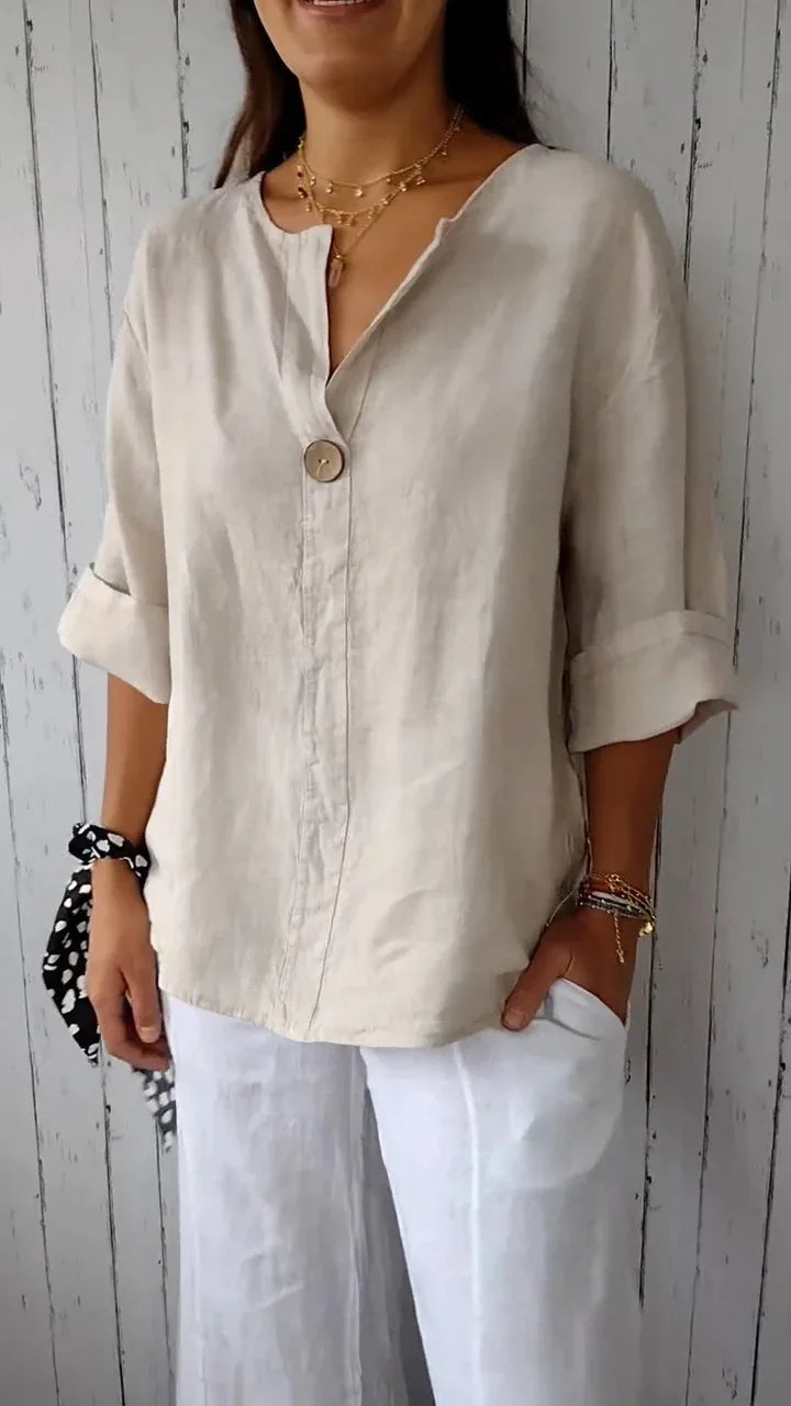 Beata | Long Sleeve Button-Up Blouse