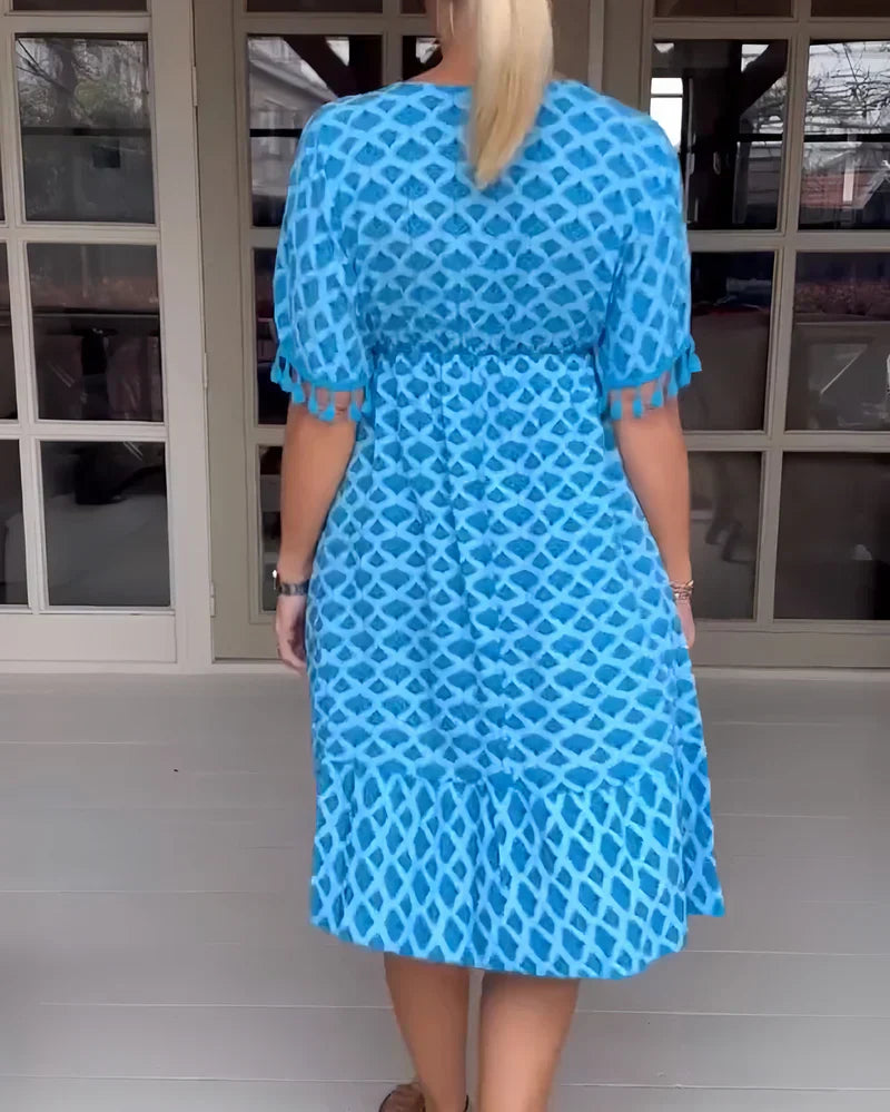 Eva | Elegant Simple Dress with V-Neck