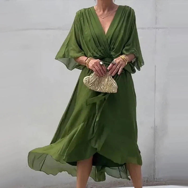 Ava's Grace | Midi Dress with Ruffles