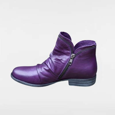 Ardis | Leather Boots with Practical Zipper