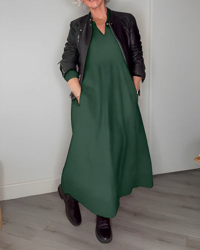 Alena | Elegant Maxi Dress with V-Neck