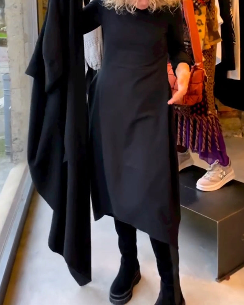 Clara | Autumn Midi Dress with Pockets