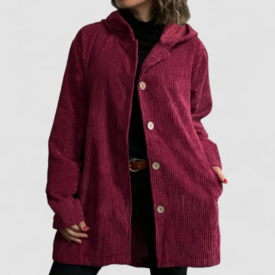 Ellen | Cozy Corduroy Hooded Jacket