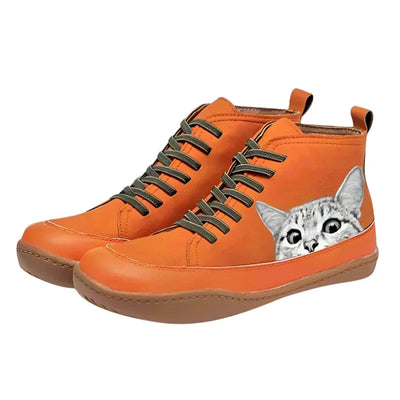 Fern | Leather Ankle Boots for Cat Lovers