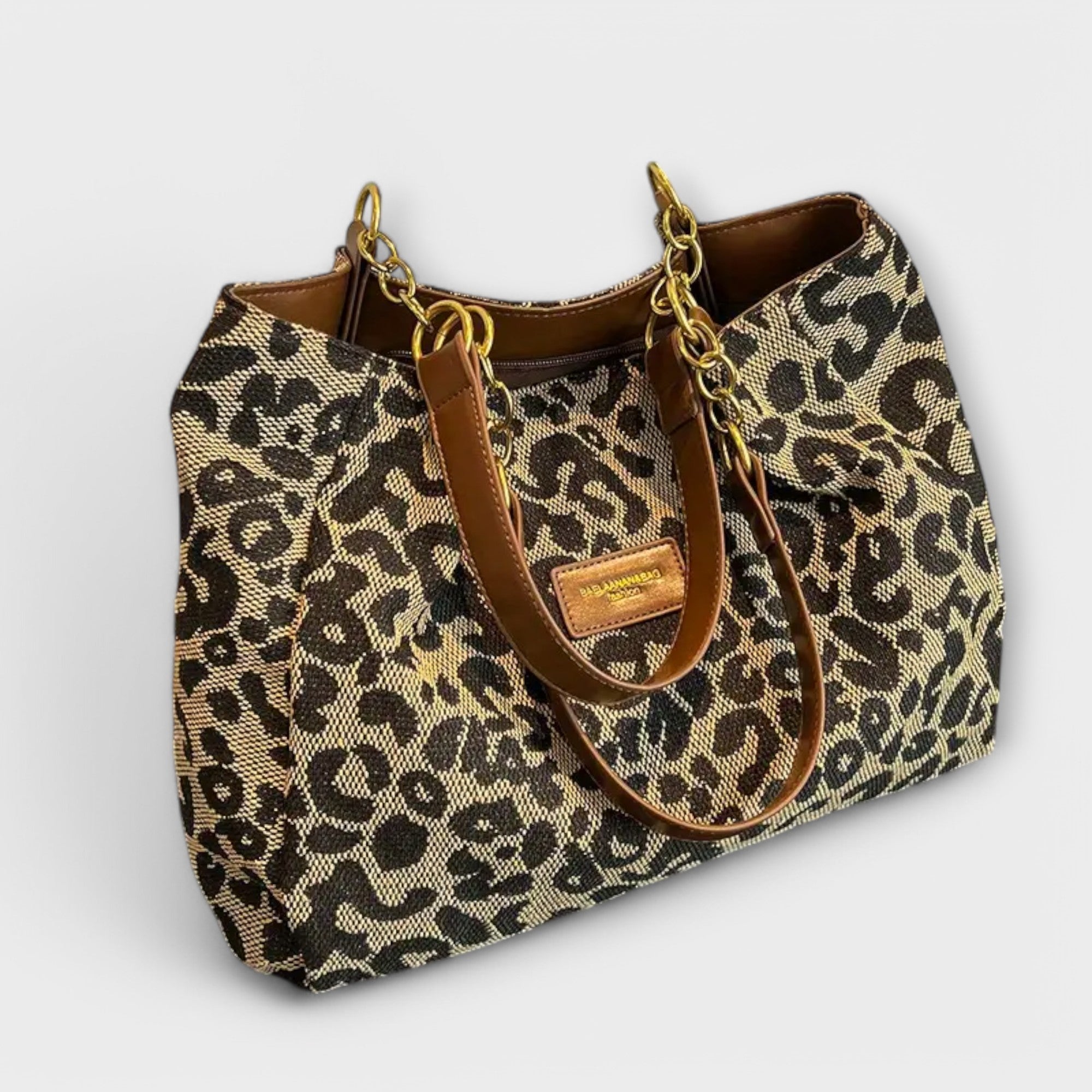 Abigail | Leopard Canvas Tote