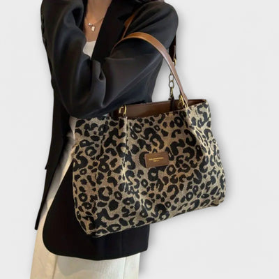 Abigail | Leopard Canvas Tote