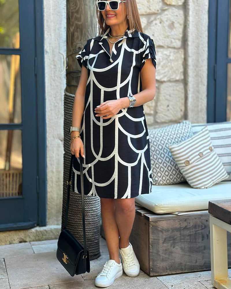 Kamila | Elegant Midi Dress with Short Sleeves