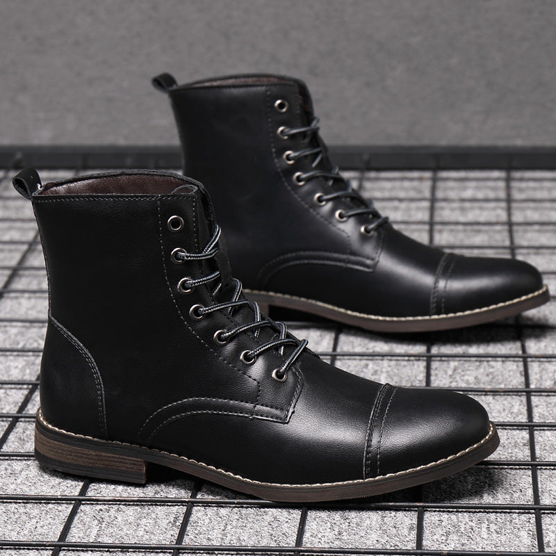 Terrence | Faux Leather Ankle Boots