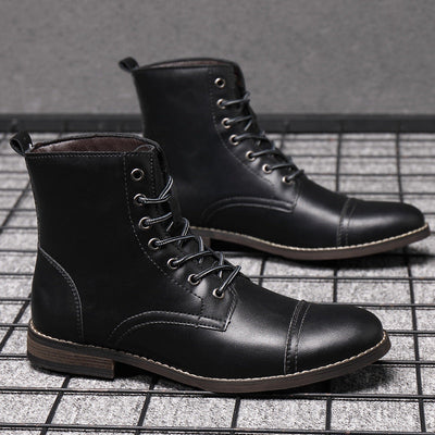 Terrence | Faux Leather Ankle Boots