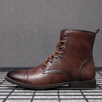 Terrence | Faux Leather Ankle Boots