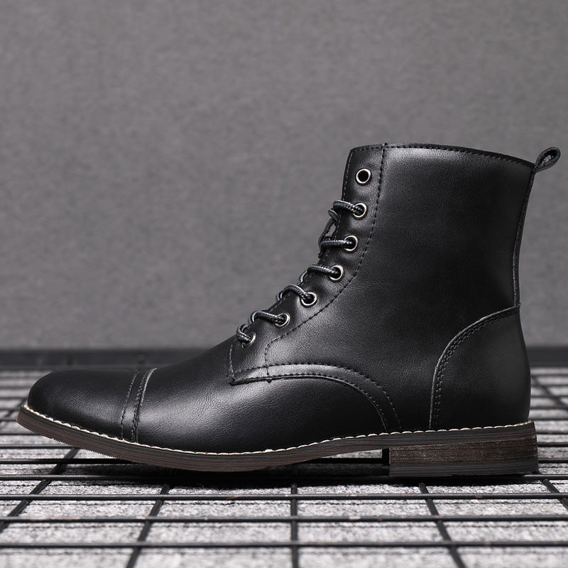Terrence | Faux Leather Ankle Boots