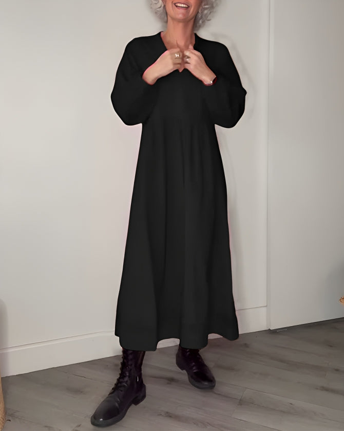 Alena | Elegant Maxi Dress with V-Neck