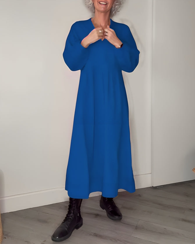 Alena | Elegant Maxi Dress with V-Neck