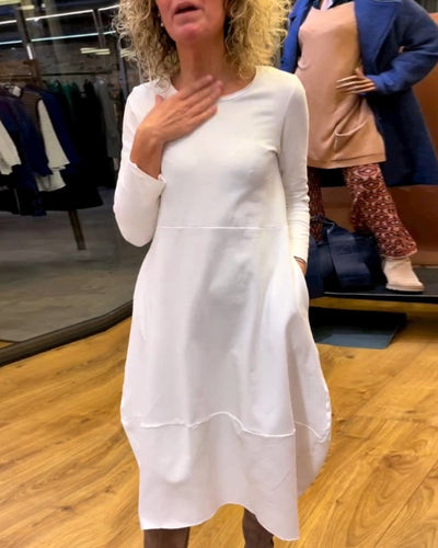 Clara | Autumn Midi Dress with Pockets