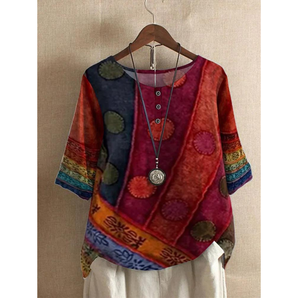 Zoe | Colorful Bohemian Top