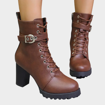 Vella | Flared Heel Ankle Boots