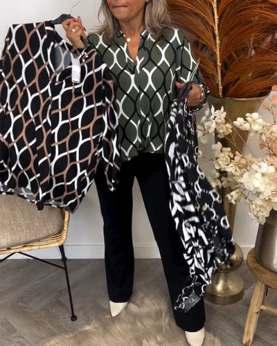 Ella | Casual Blouse with Long Sleeves and Elegant Pattern