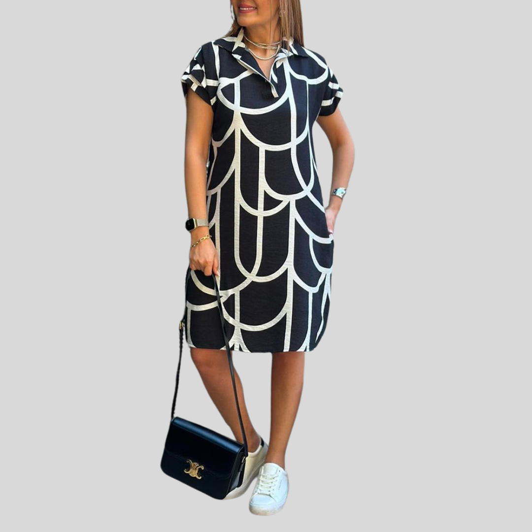 Kamila | Elegant Midi Dress with Short Sleeves