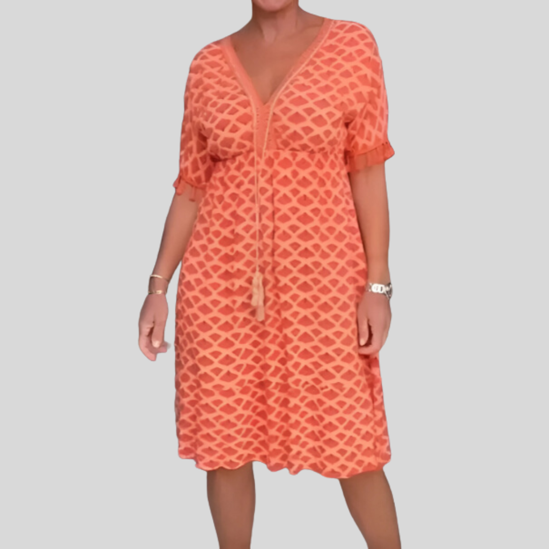 Eva | Elegant Simple Dress with V-Neck