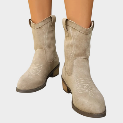 Janet Marie | Cowboy -Style Ankle Boots