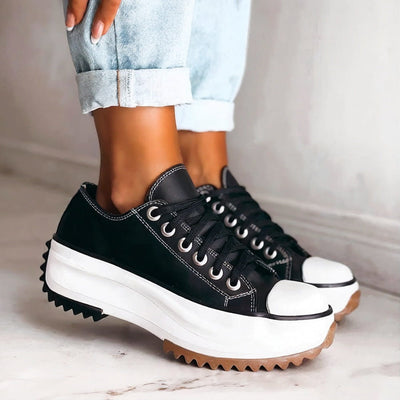 Madeline | Leather Platform Sneakers