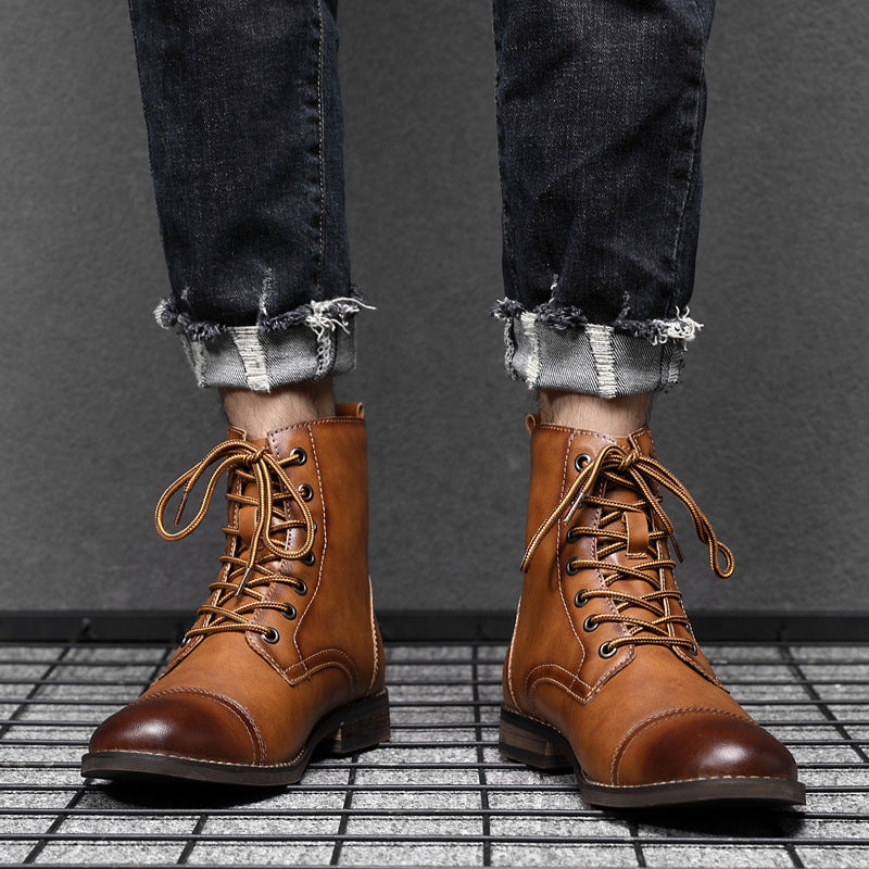 Terrence | Faux Leather Ankle Boots