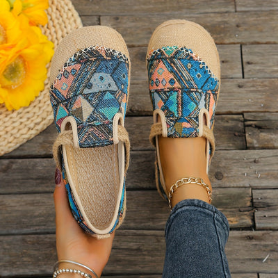 Norma | Tribal Print Slip-on Flats