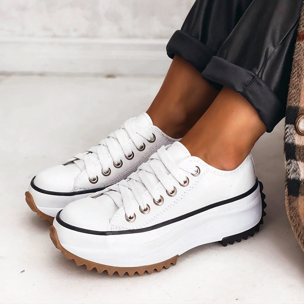 Madeline | Leather Platform Sneakers