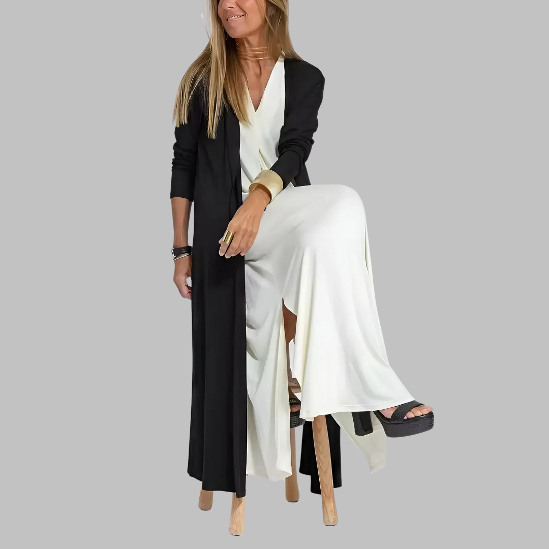 Theresa | Elegant Maxi Dress + Matching Cardigan as a GIFT