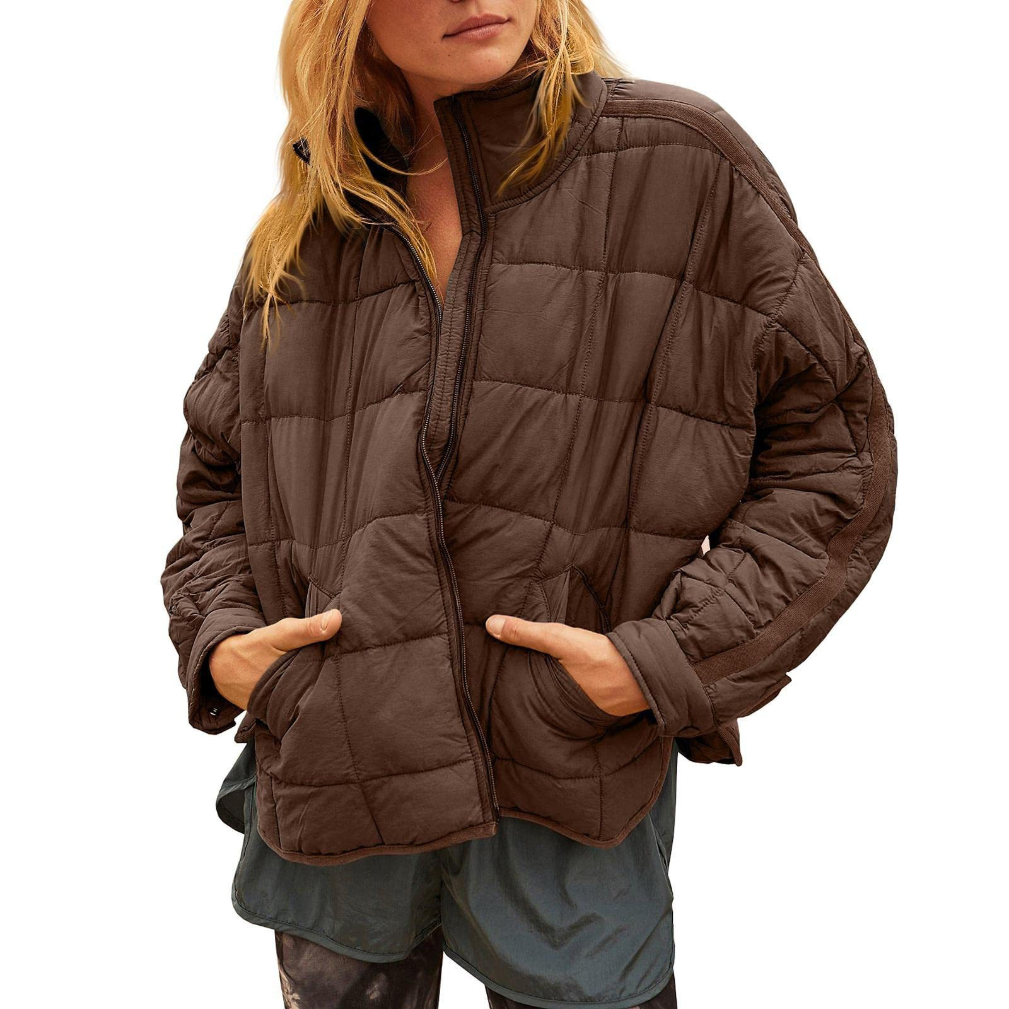 APRIL | Lightweight Compact Zip Puffer Jacket