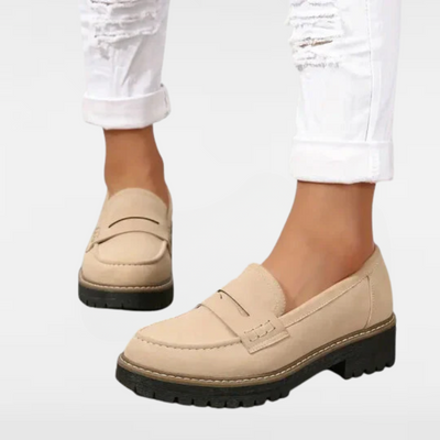 Bella | Women’s suede loafers with rugged sole