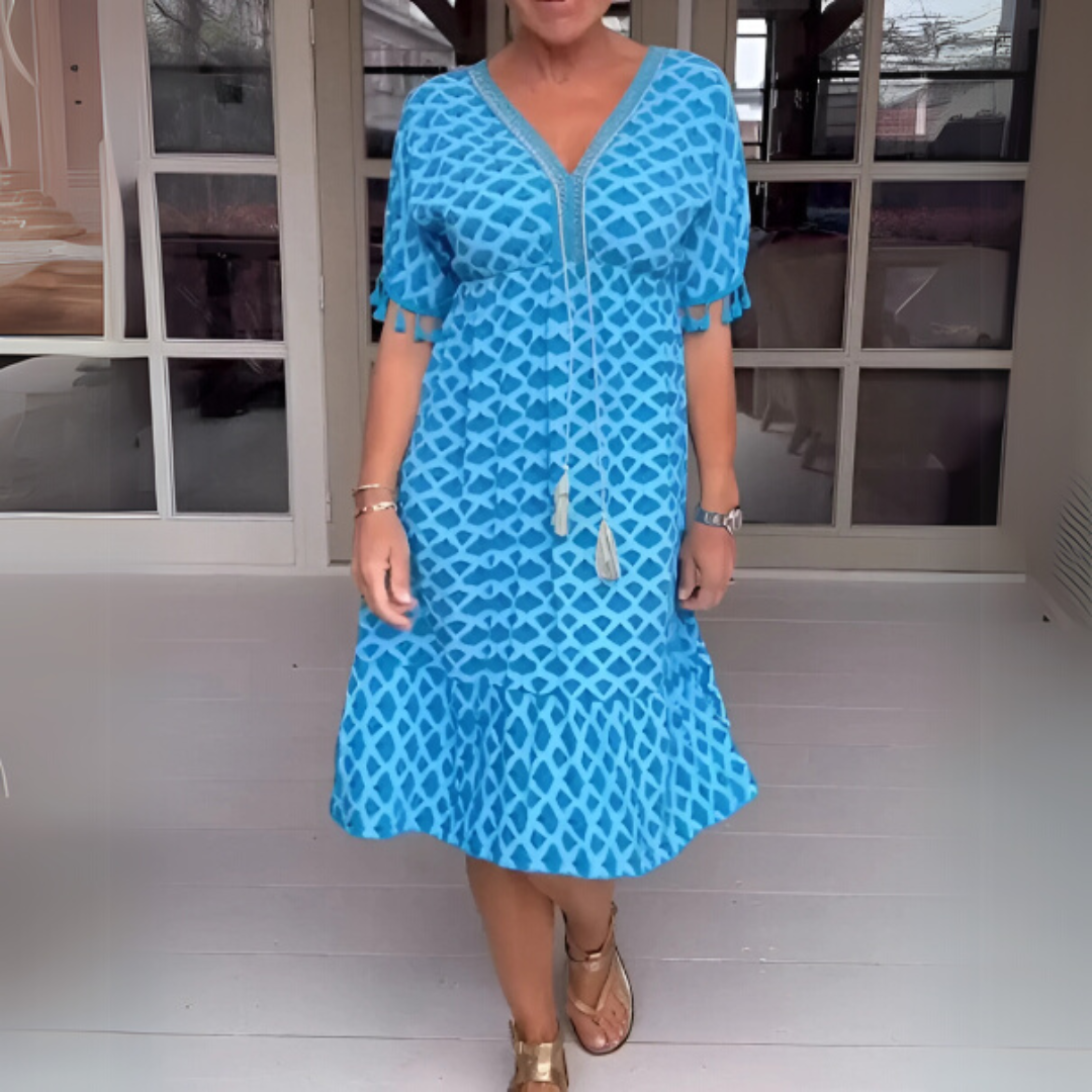 Eva | Elegant Simple Dress with V-Neck