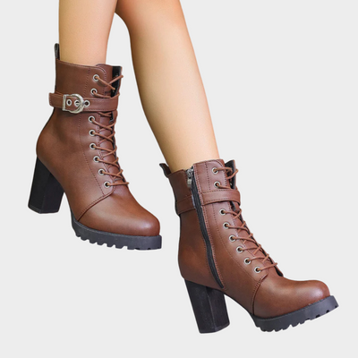 Vella | Flared Heel Ankle Boots