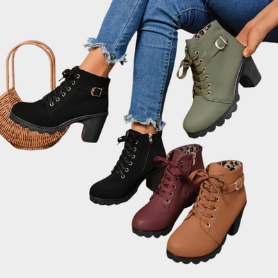 Dessie | Block Heel Ankle Boots