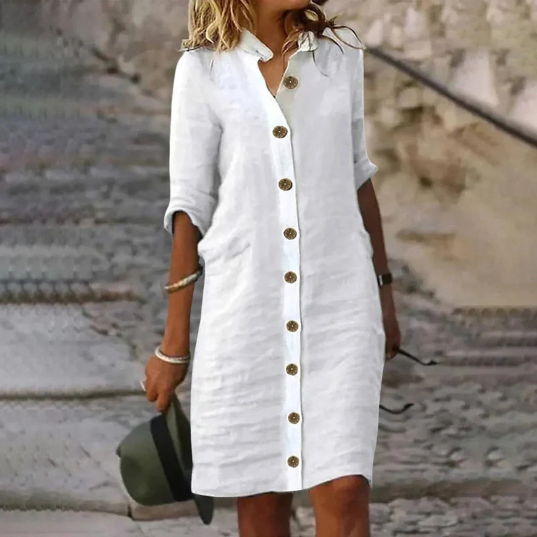 Roxana | Stylish and Comfortable Midi Dress-Blouse