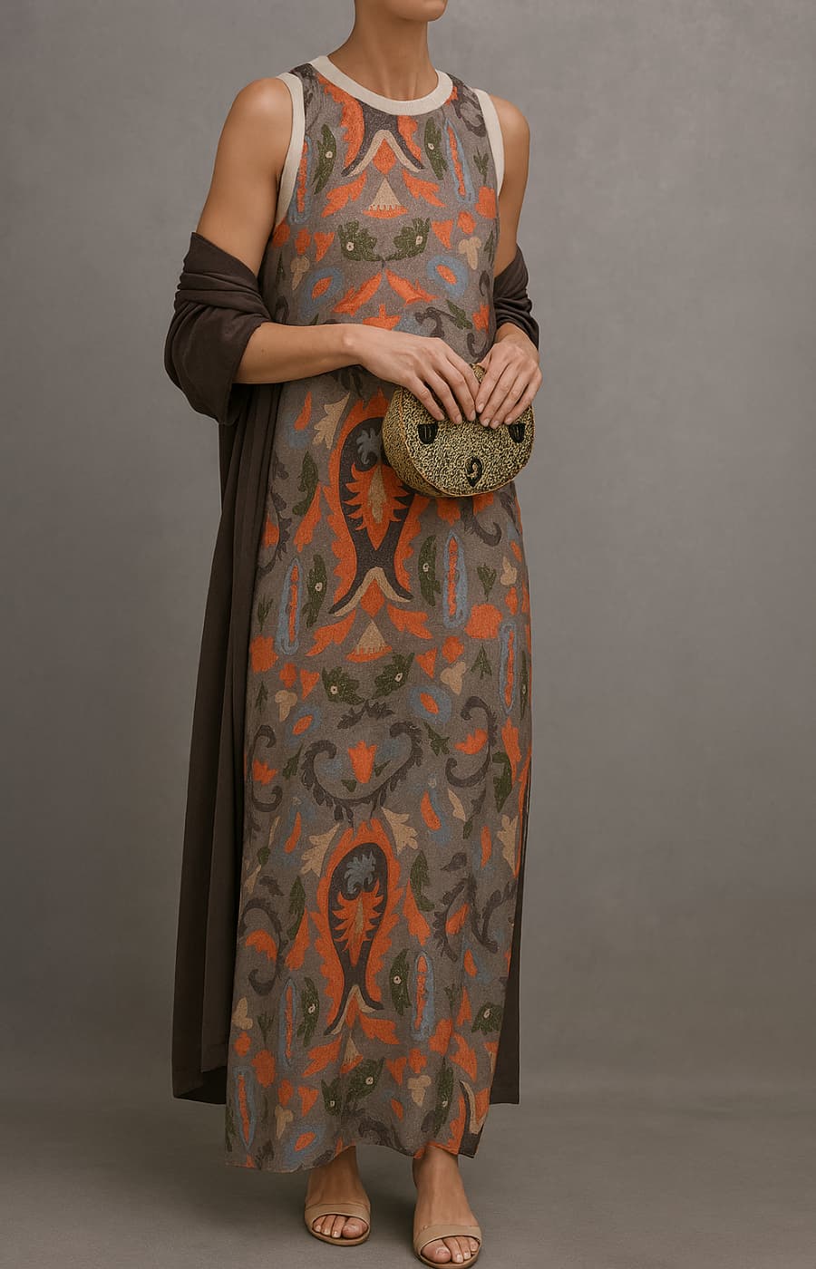 Isabella | Elegant Evening Dress With Stole